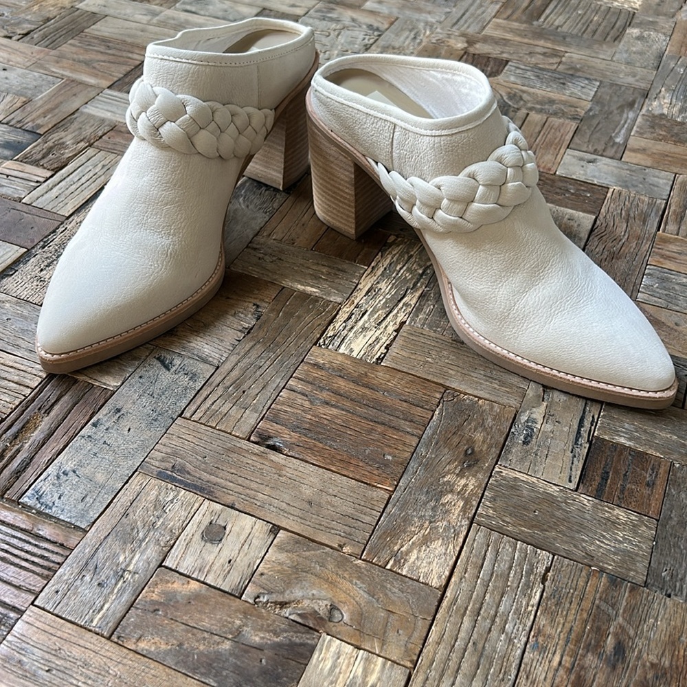Dolce Vita Off-White Braided Mules